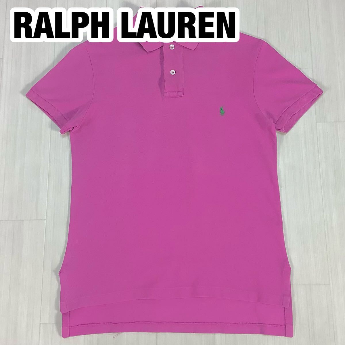 POLO BY RALPH LAUREN ポロ バイ ラルフローレン 半袖ポロシャツ S ピンク 刺繍ポニー拍卖