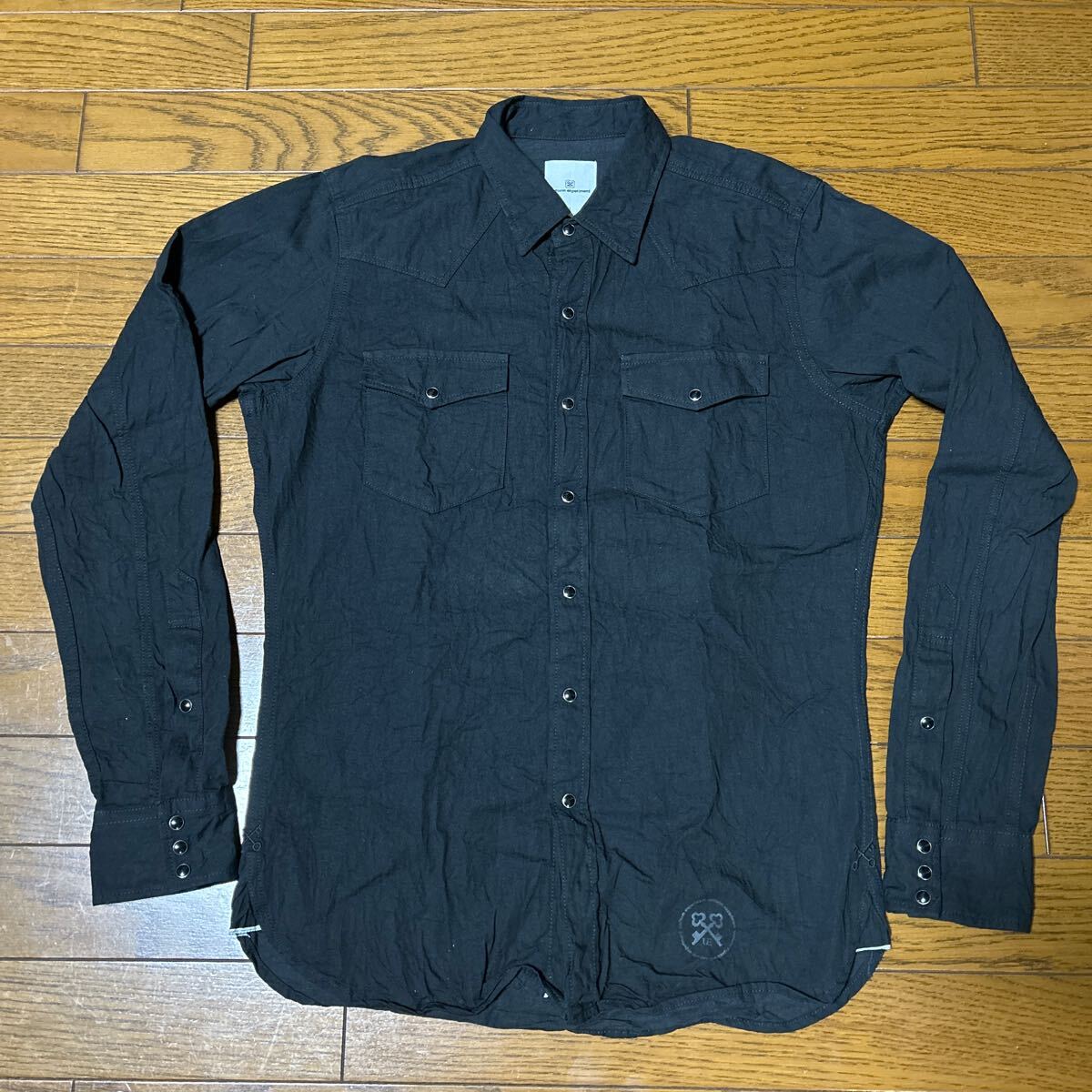 未使用品uniform experiment①定番ブラックデニム黒ウエスタンシャツUESOPHNETsophfcrbジャケットソフネット拍卖