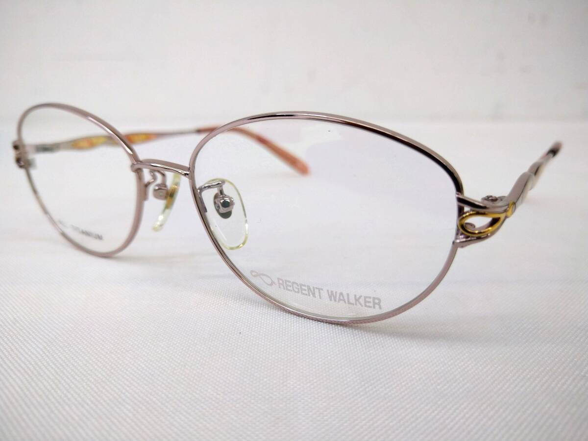 N624 メガネフレーム 眼鏡 REGENT WALKER リージェントウォーカー チタン 国産 フルリム オーバル 13g 52□16 135 新品 保管品 未使用拍卖