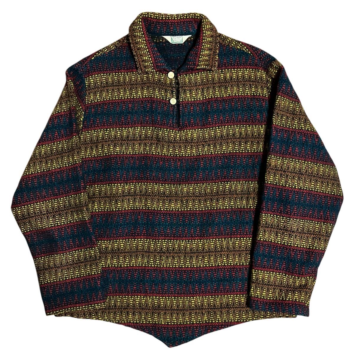 60s ヴィンテージ PINE CREST ネイティブ柄 ウールプルオーバーシャツ M ウールリッチ ARROW PENNYS ペニーズ sears拍卖
