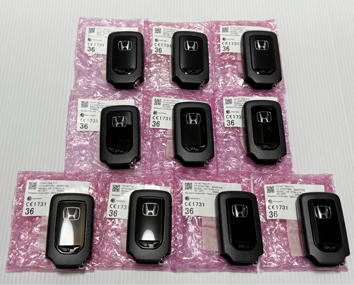 10個セット 新品未使用 純正 HONDAホンダ スマートキー 3ボタン T6A-F11キーレスリモコン CY-KH97T0BJ拍卖