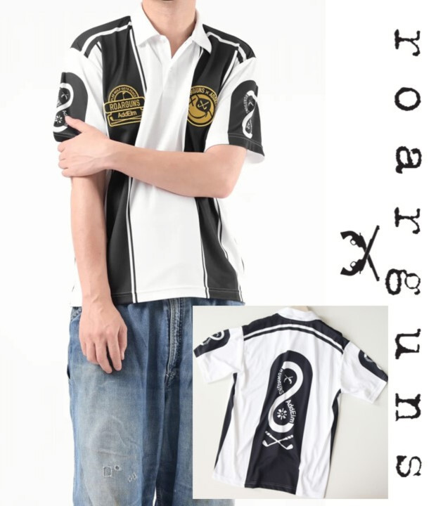 新品タグ付き【AddElm×roarguns】 アドエルム × ロアーガンズ 8 PRINT ポロシャツ 3(L) v6836拍卖