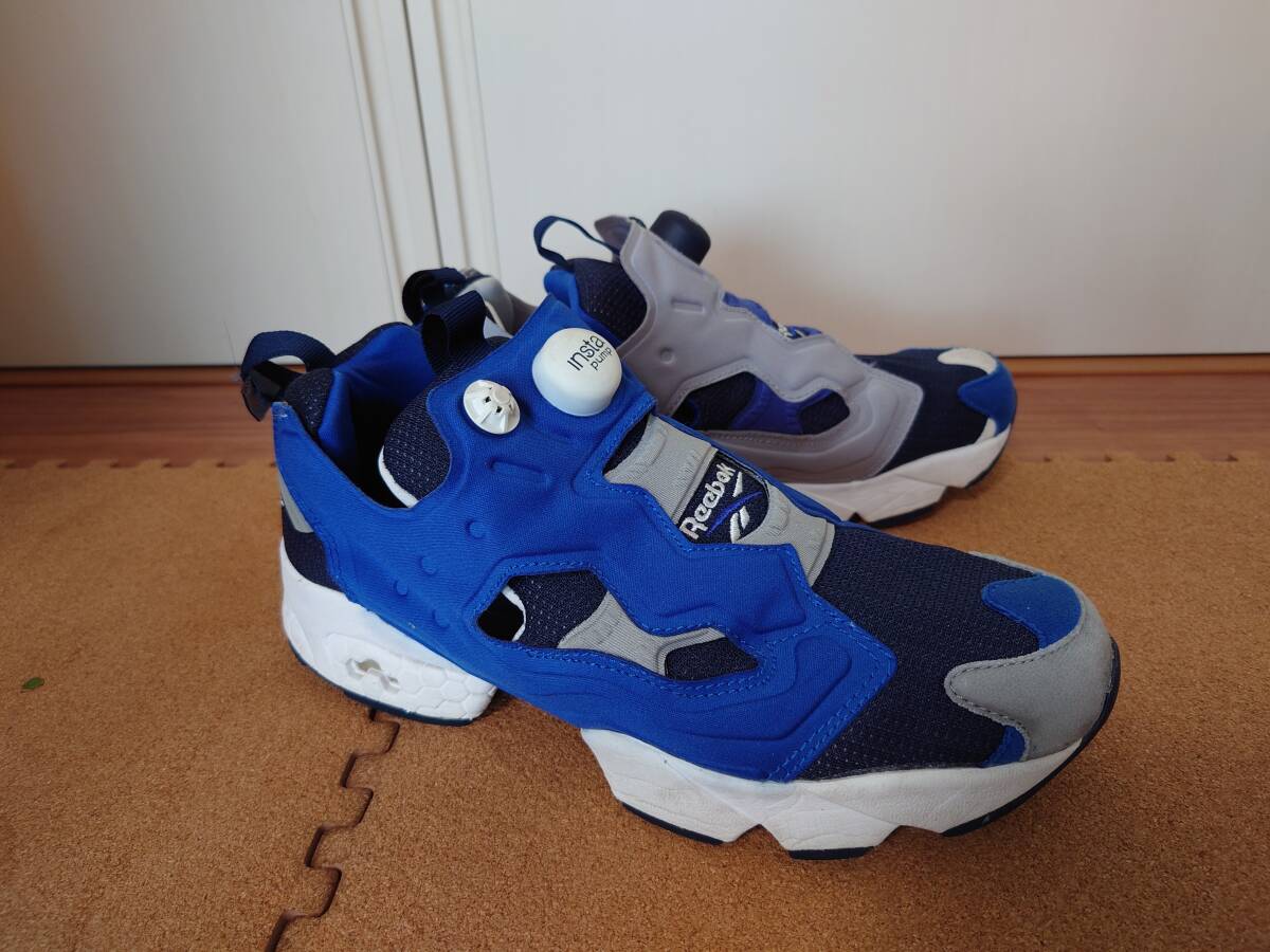 ☆リーボック Reebok ポンプフューリー ビームス BEAMS 別注 クレイジーカラー ネイビー×グレー 26.0cm 良品☆拍卖