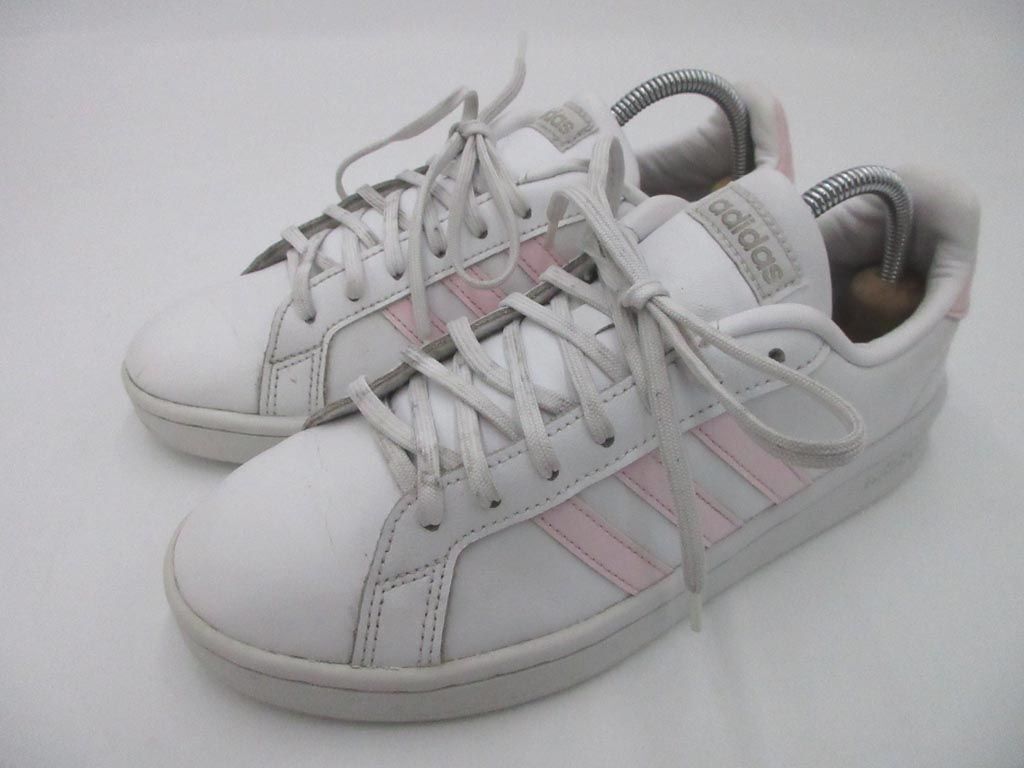 adidas originals アディダスオリジナルス グランドコート ローカット スニーカー size24.5/白xピンク ■■拍卖