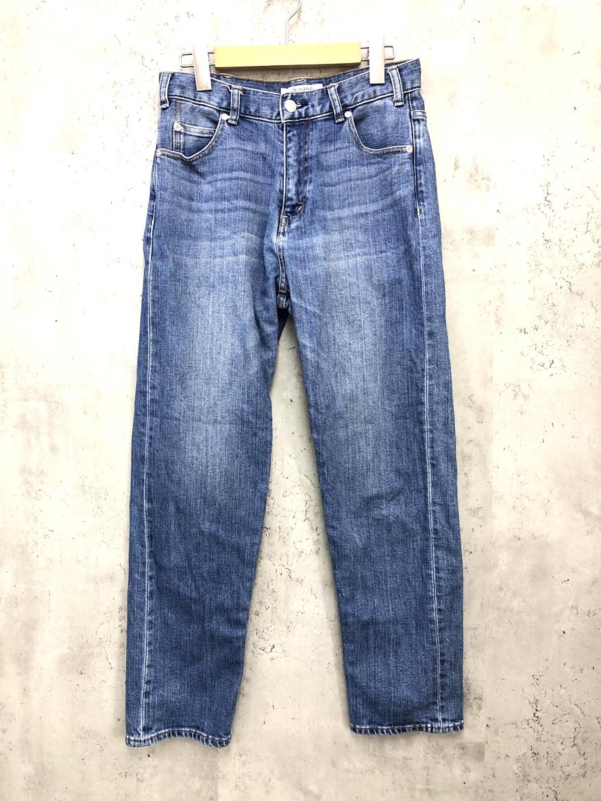 ゆうパケットOK 美品 nano universe ナノユニバース ストレート デニムパンツ size縦M 横M+/ブルー系 ■■ ☆ fdc5 レディース拍卖