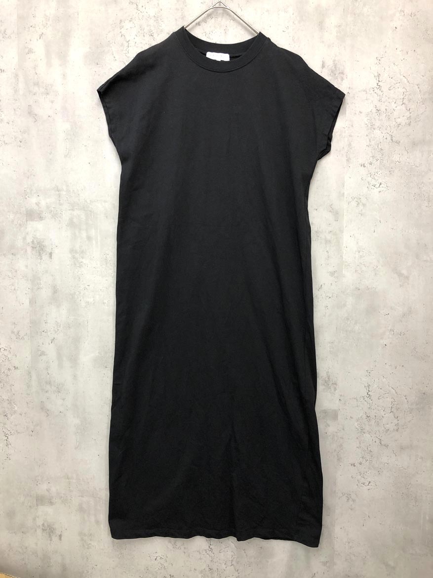 ゆうパケットOK ■a day in the life アデイインザライフ ユナイテッドアローズ コットン フレンチ スリーブT ワンピース sizeM/黒 ■◆拍卖