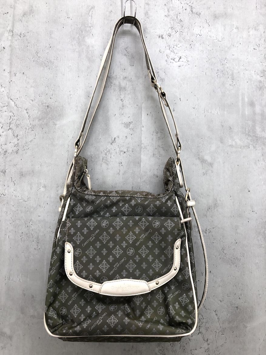 CHRISTIAN OLIVIER クリスチャンオリビエ 3way ショルダー モノグラム ショルダー バッグ 緑 ■■ ☆ fdc8 レディース拍卖