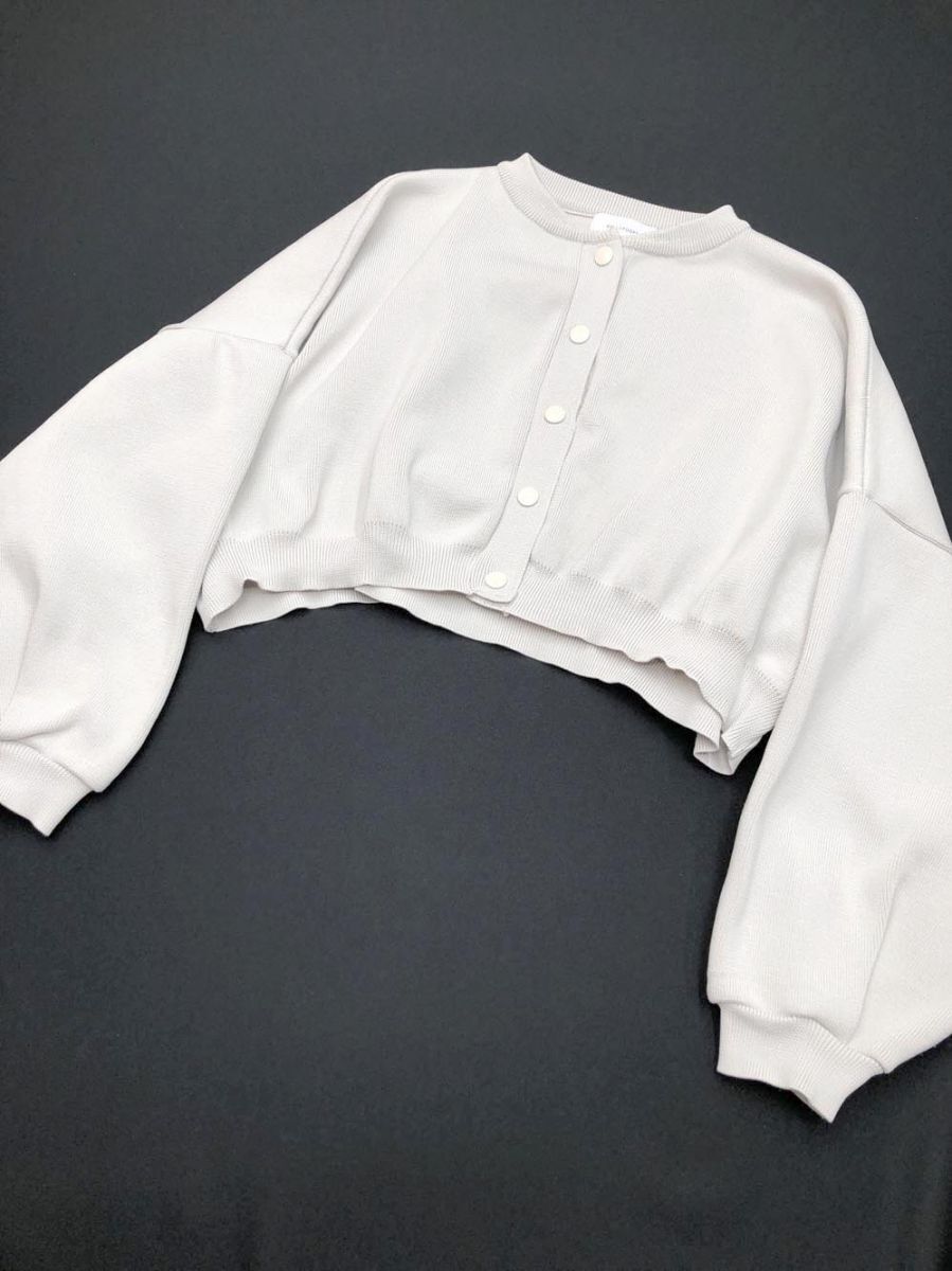 DOLLUPOOPS ドールアップウップス ニット 長袖 短丈 カーディガン size38/グレー ■◇拍卖