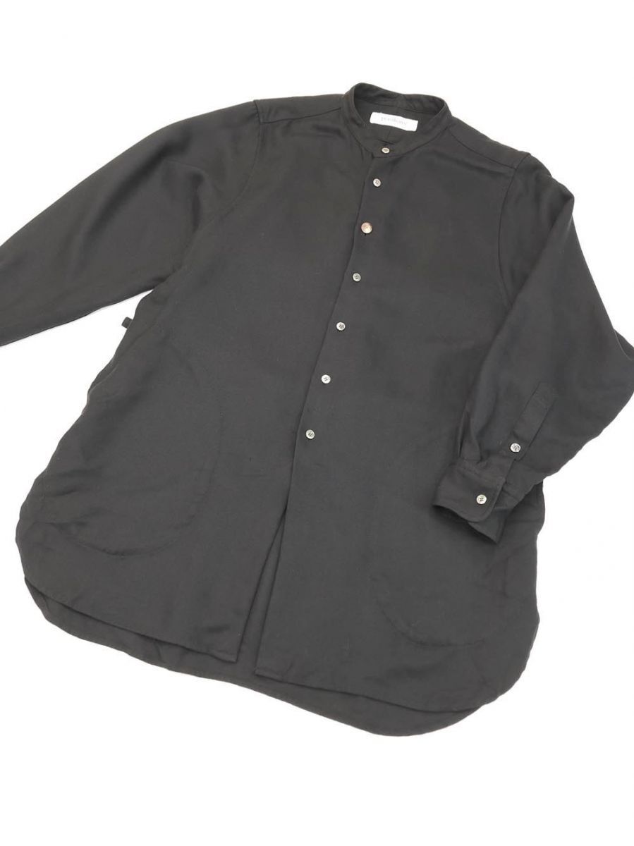 ゆうパケットOK prasthana プラスターナ string band collar shirt ver2 シャツ size0(S)/黒 ◇■拍卖