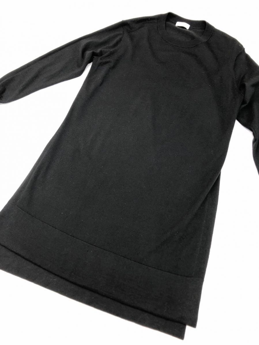 BEAUTY & YOUTH ビューティ&ユース ユナイテッドアローズ 長袖 ロングスリット ニット セーター 黒 ◆■拍卖