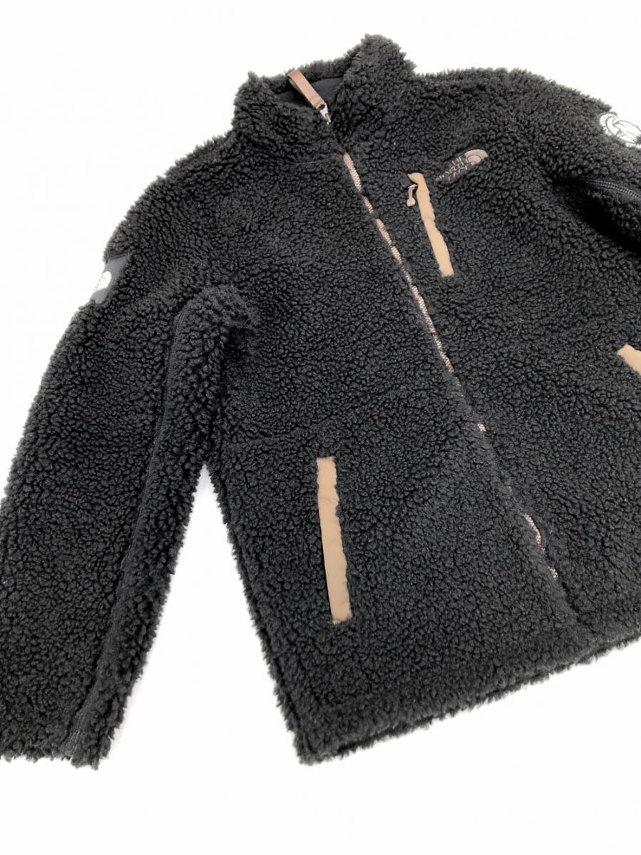 ノースフェイス リモ ボア フリース ジャケット フード モコモコ NJ4FN52U ロゴ ブルゾン ジャケット size150/黒 ◆■◎拍卖