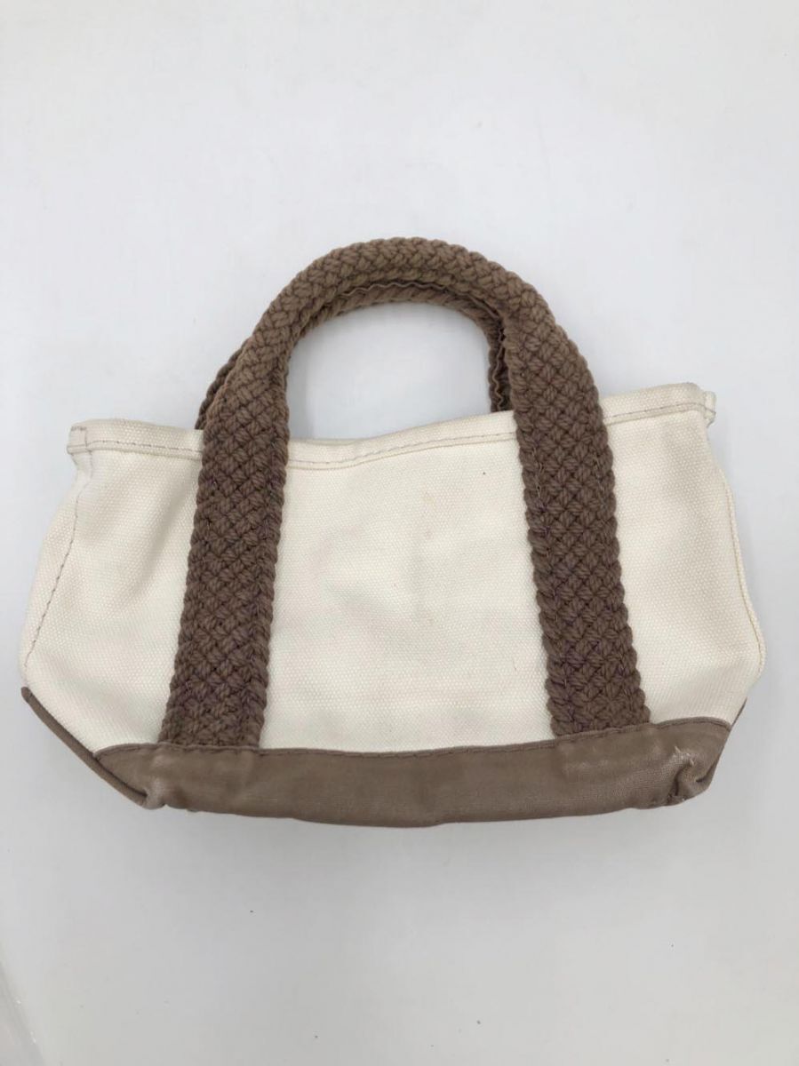 L.L.Bean エルエルビーン ウェブハンドルトート バッグ 白x茶 ■■拍卖