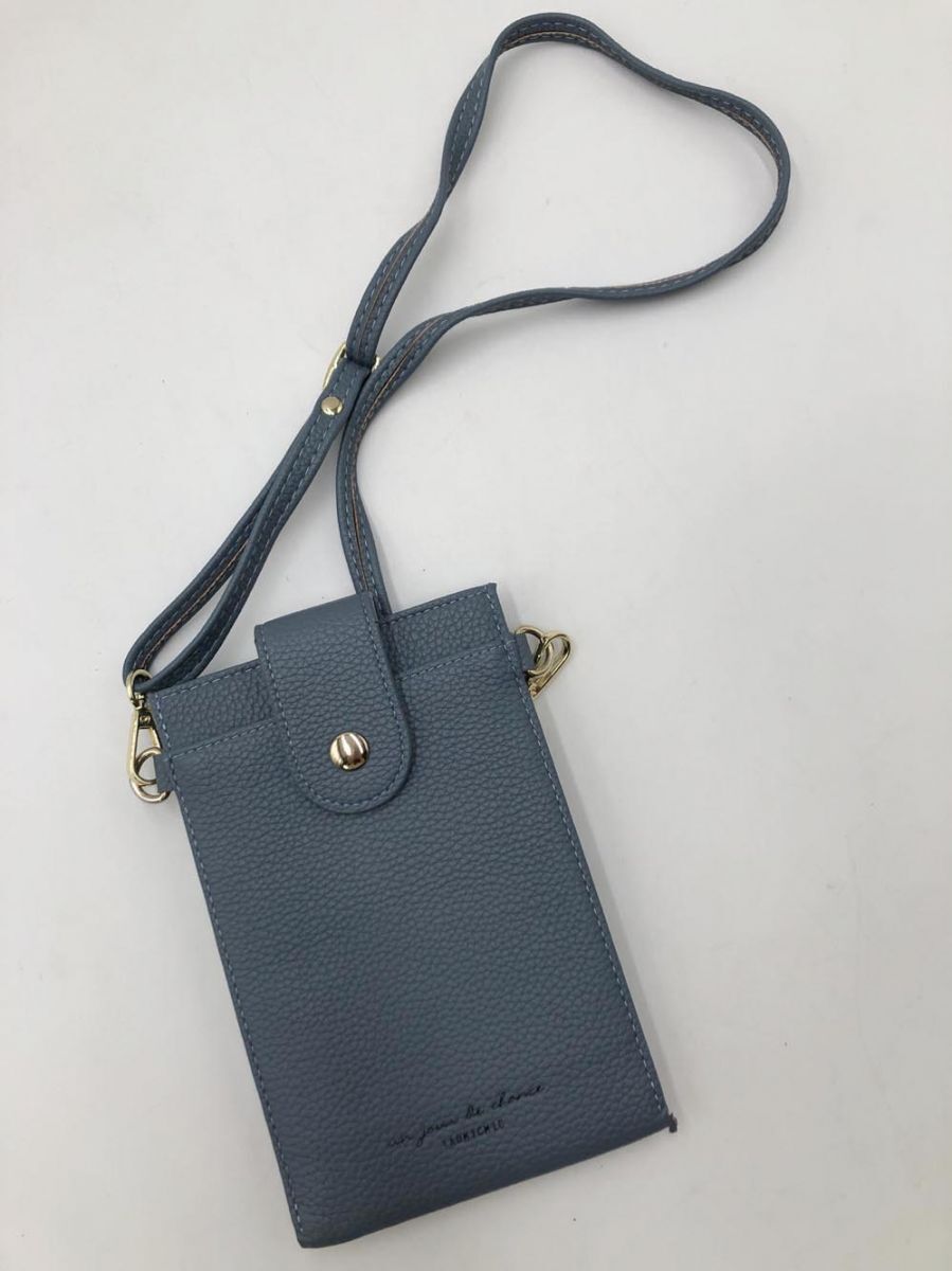 ゆうパケットOK ■美品 TAOMICMIC タオミクミク スマホショルダーポーチ ブルー ■■拍卖