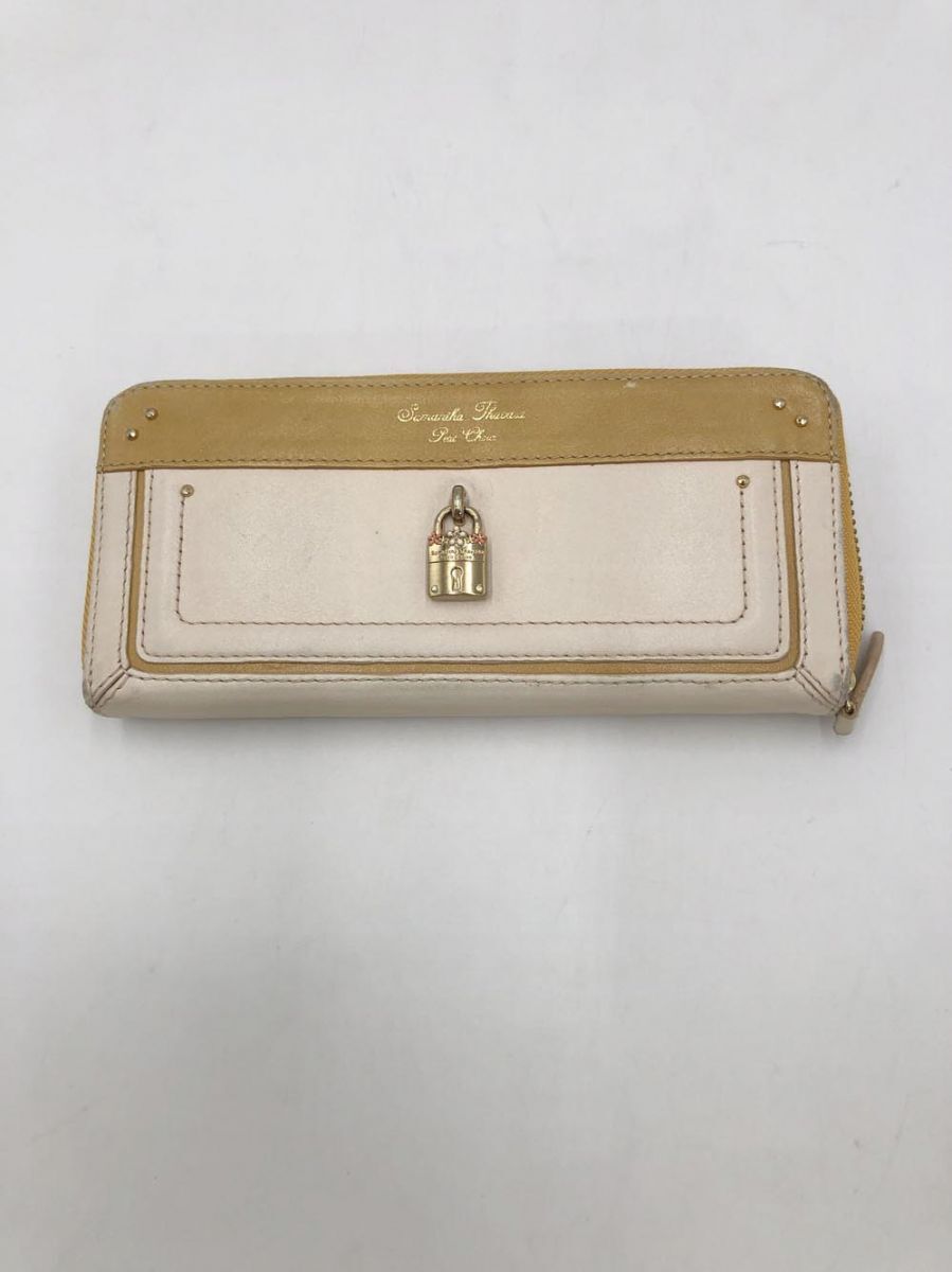 Samantha Thavasa サマンサタバサ 長 財布 白x黄 ■■拍卖