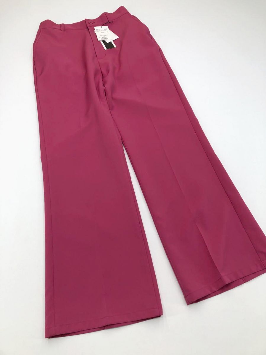 ゆうパケットOK 新品 PAGEBOY ページボーイ 無地 クラシカル スラックス パンツ sizeL B250021AD/紫 ■◇拍卖