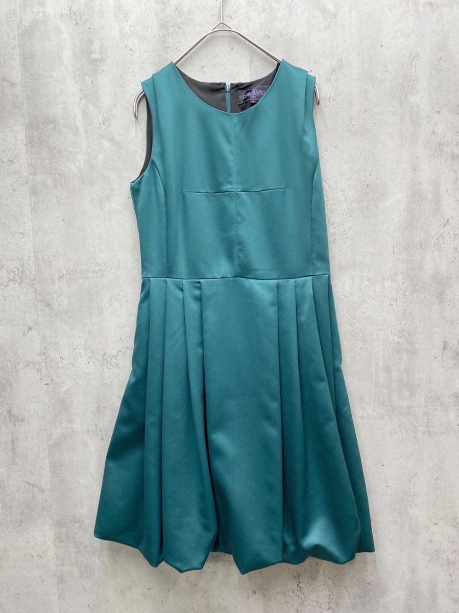 美品 RUIRUE BOUTIQUE ルイルエブティック ひざ丈 ドレス ワンピース sizeS/緑 ■◆◎拍卖