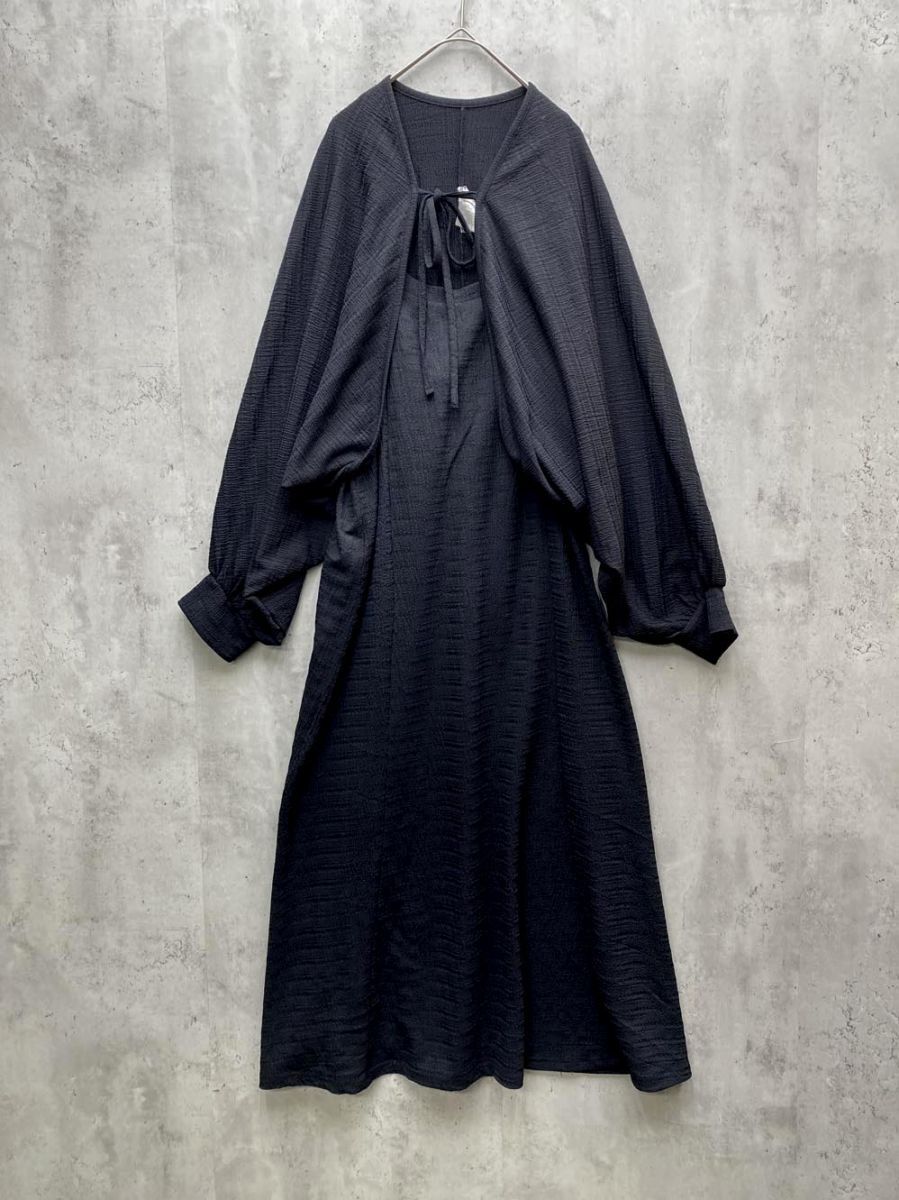 美品 KHALITA ハリータ しまむら ボレロ キャミワンピ セット sizeL/黒 ■◇拍卖