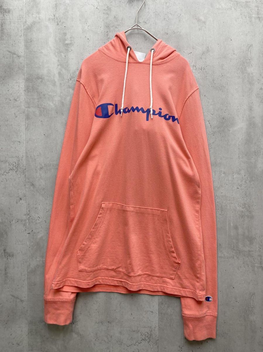 ゆうパケットOK Champion チャンピオン AUTHENTIC ATHLETICWEAR フーディ プルオーバー sizeS/オレンジ ■◇拍卖