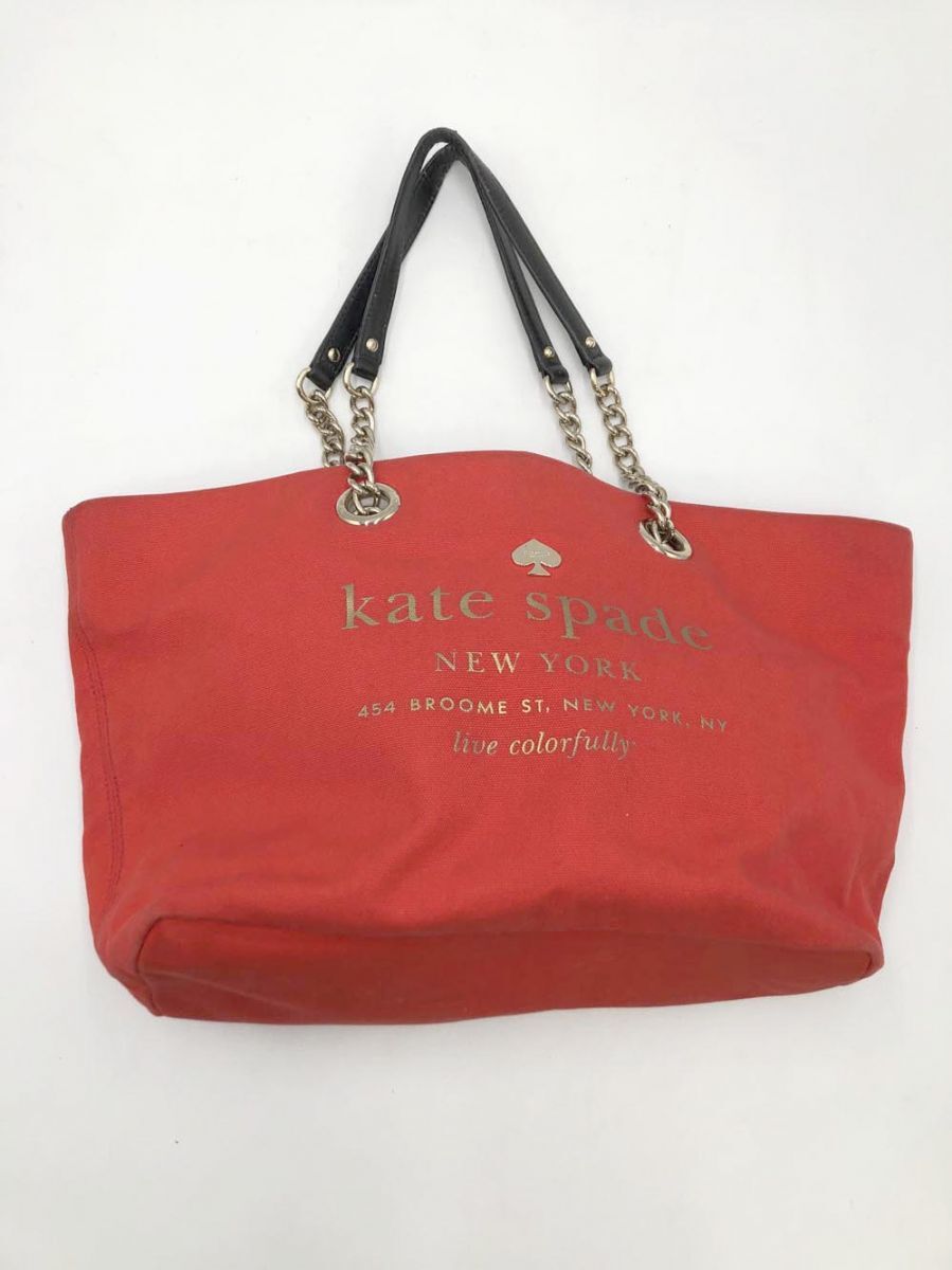 kate spade ケイトスペード CA57710 チェーン 大容量 トート バッグ size表記無し/赤 ■■拍卖