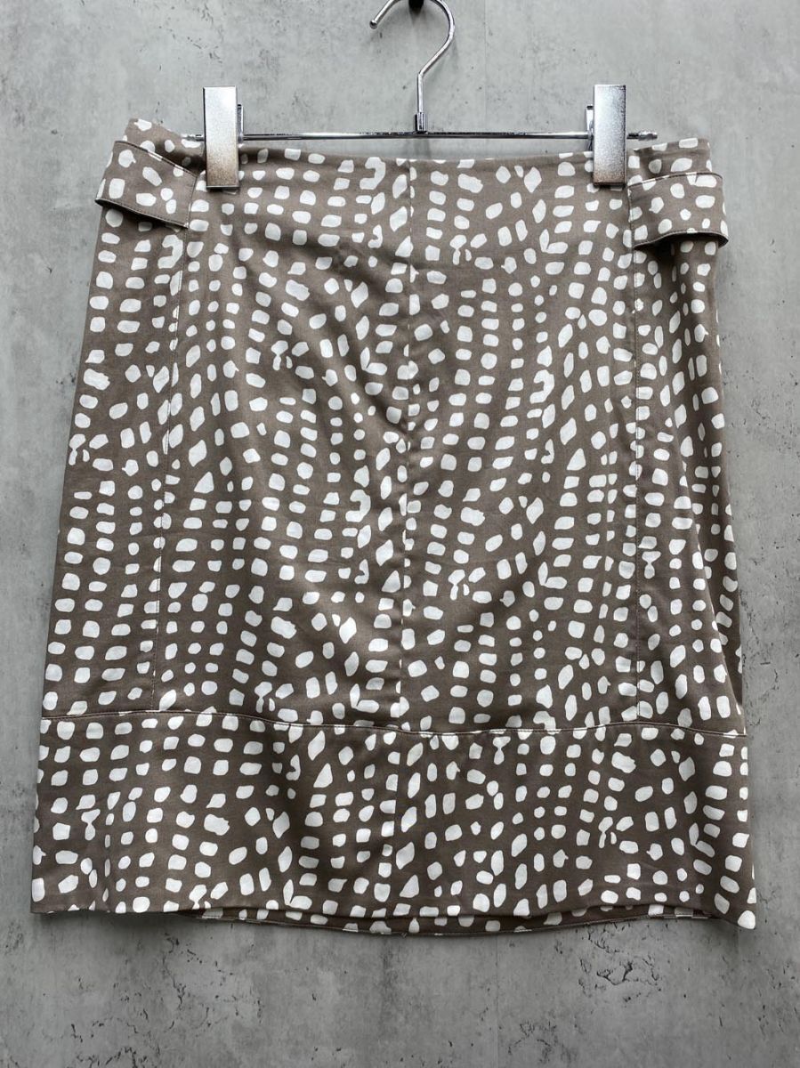 ゆうパケットOK 新品 Les Copains レコパン アニマル柄 タイト ミニ スカート size40/ベージュ ■◆拍卖