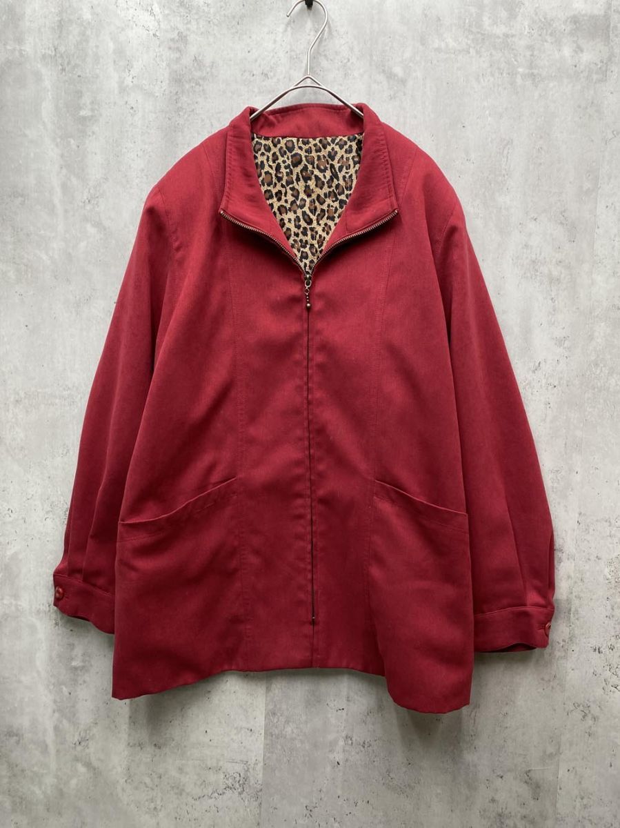 Three Flora スリーフローラ 長袖 ジップアップ ジャケット ブルゾン size13AR/赤 ■◇拍卖