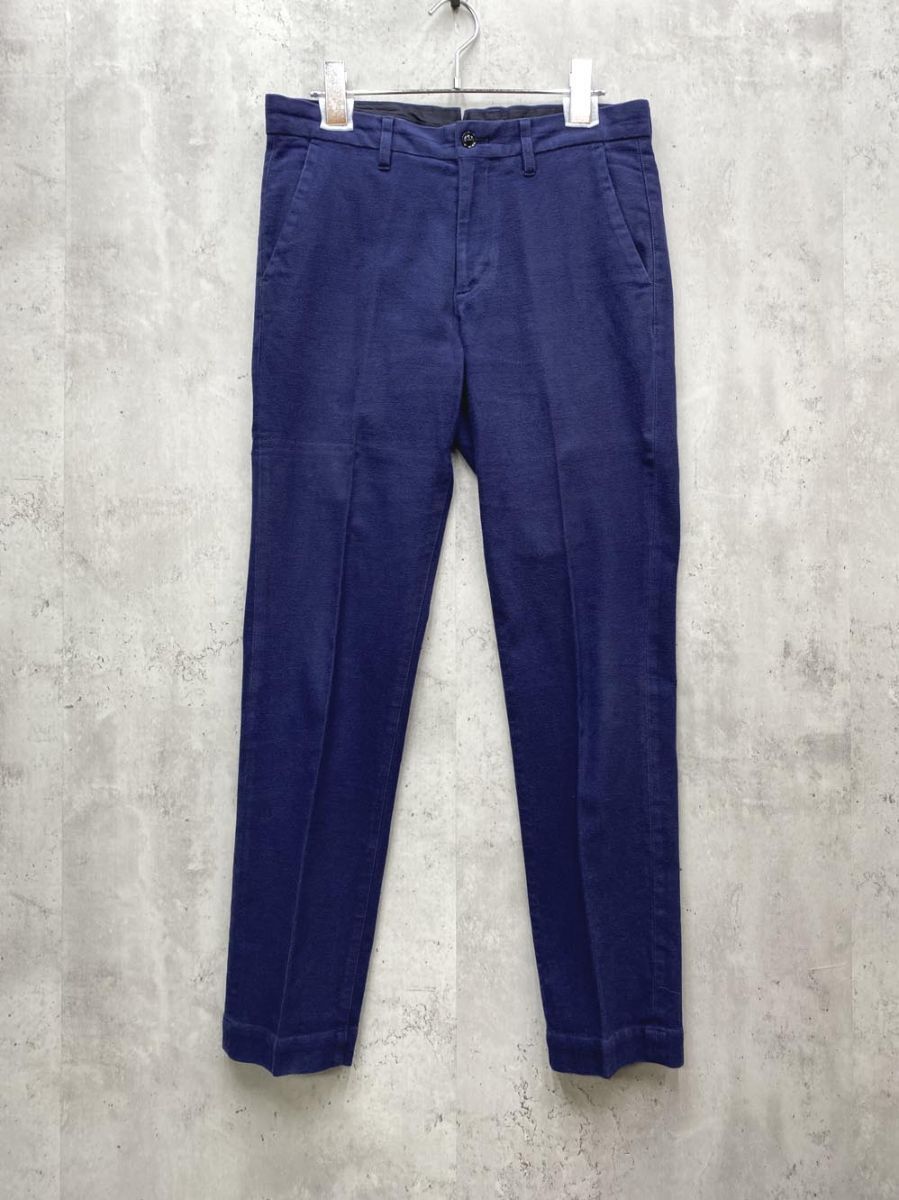 ゆうパケットOK EDIFICE エディフィス 16-030-300-5000-3-0 コットン スラックス パンツ size44/青 ■◇拍卖