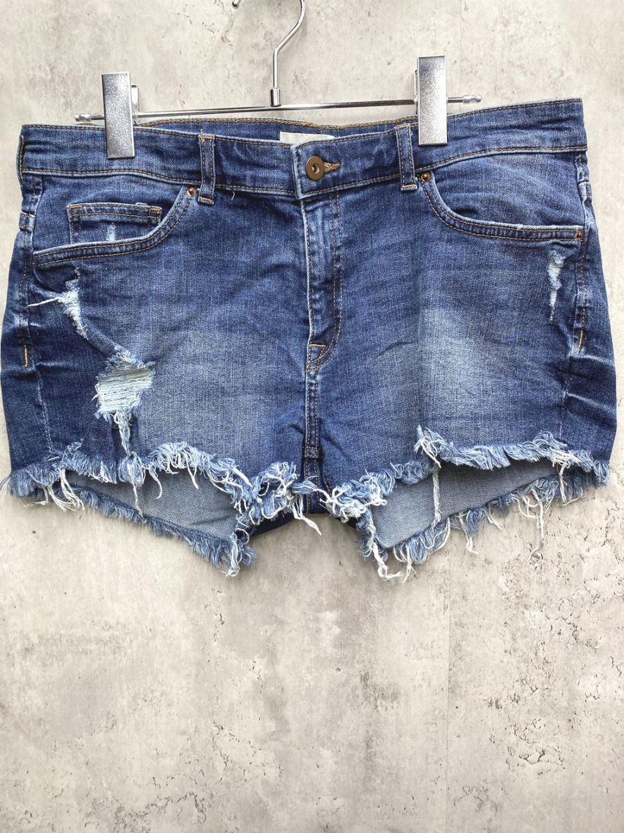 ゆうパケットOK H&M エイチアンドエム ホットパンツ ショート デニムパンツ sizeUS10/青 ■◇拍卖