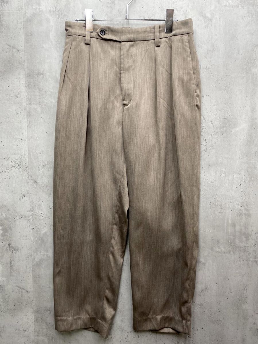 WYM LIDNM ウィムリドム RATINE SEMI WIDE TAPERED SLACKS パンツ sizeM/ブラウン ■◇拍卖