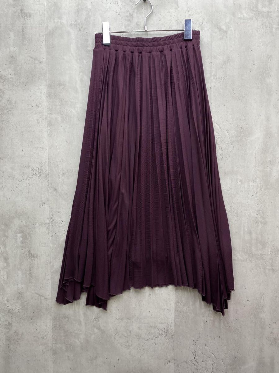ゆうパケットOK 新品 Rope Picnic ロペピクニック GDC-59180 ロング カットプリーツスカート size38/紫 ■◆拍卖
