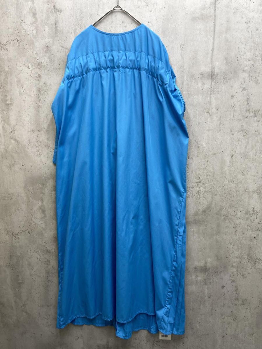 ゆうパケットOK 新品 N.s エヌドットエス NSIN001160 フレンチスリーブルーズワンピース バックプリーツ sizeF/青 ◇■拍卖