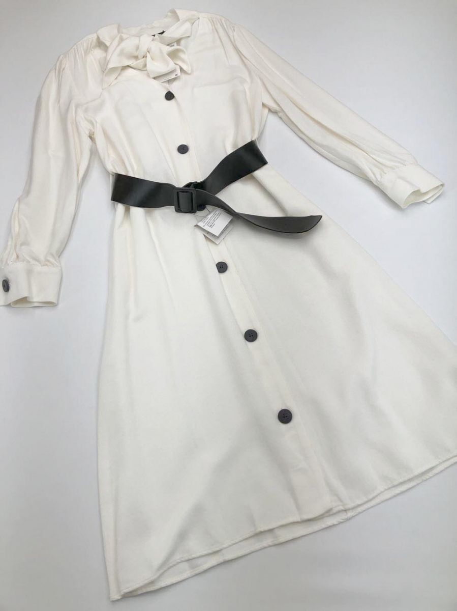 訳あり新品 ZARA ザラ 長袖 ロング シャツ sizeM/アイボリー ■◇拍卖