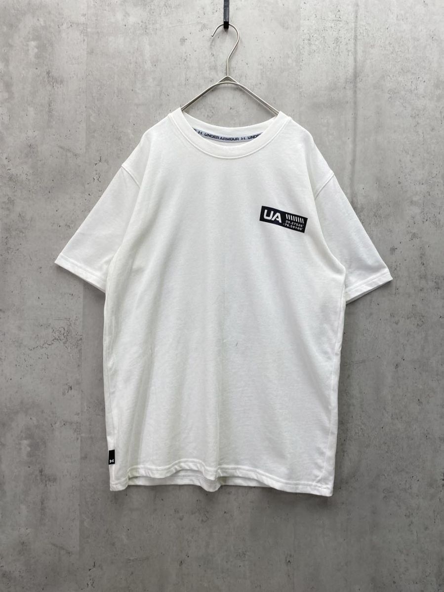 ゆうパケットOK ■UNDER ARMOUR アンダーアーマー 1378365 UAヘビーウエイト コットン ショートスリーブTシャツ sizeSM/白 ■◆拍卖