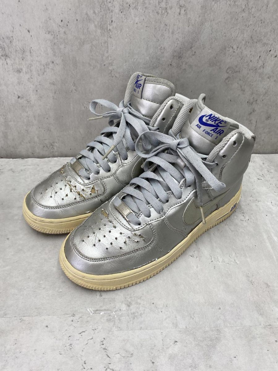 NIKE ナイキ 334031-041 エアフォース1ハイ スニーカー size23.5/シルバー ■■拍卖