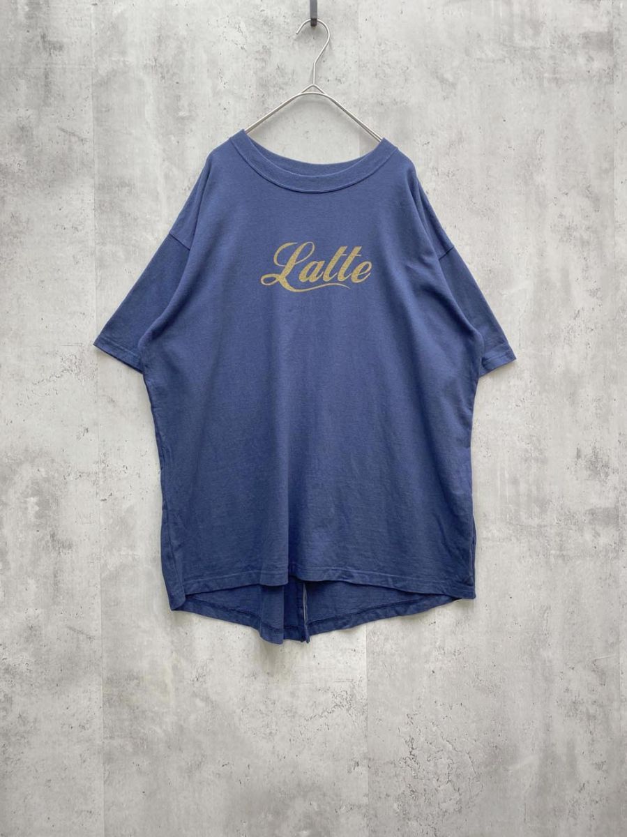 ゆうパケットOK Cloth&Cross クロスアンドクロス ハグオーワー 妄想カフェTシャツ(Latte) 日本製 プリント 半袖 sizeF/紺 ■◆◎拍卖