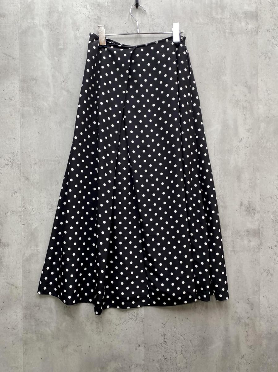 ゆうパケットOK INED イネド ドット柄 水玉 スカート size9/黒 ■◆拍卖
