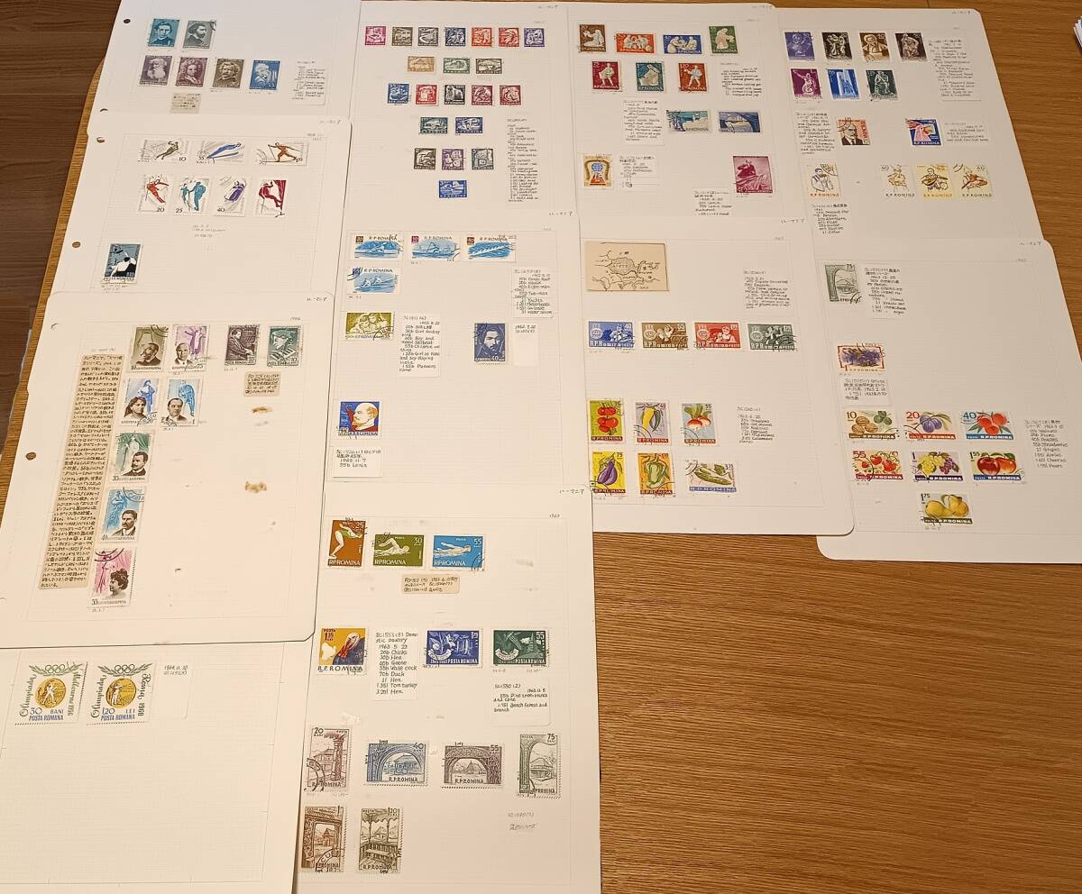 ルーマニア切手 使用済 108枚 長期保管品拍卖