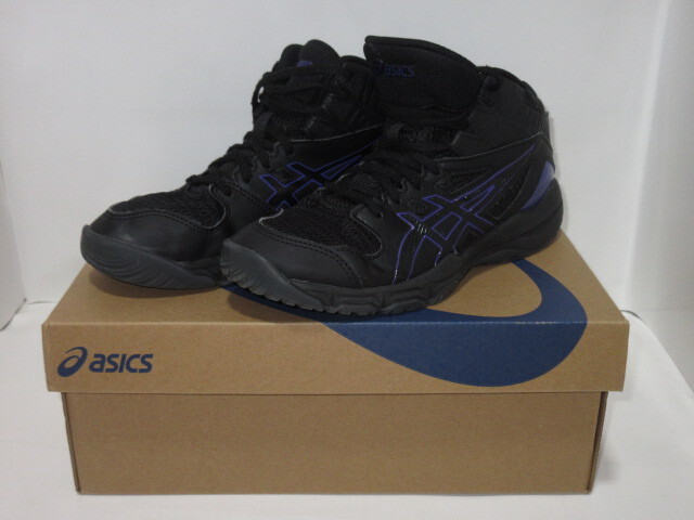 良品 箱付き asics アシックス ジュニア シューズ DUNKSHOT MB9 23.0cm ダンクショット ミニバスケットボール ブラック バッシュ拍卖