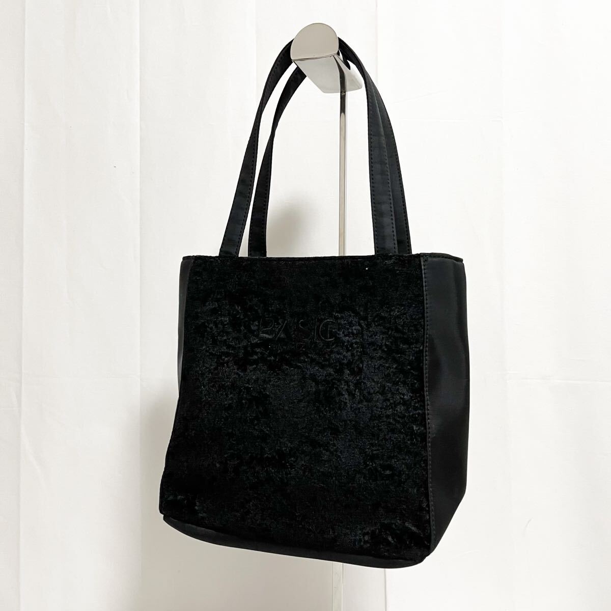 和711★ BASIC by KRIZIA ベーシック クリツィア トートバッグ 肩掛けバッグ ブラック 切替 レディース拍卖