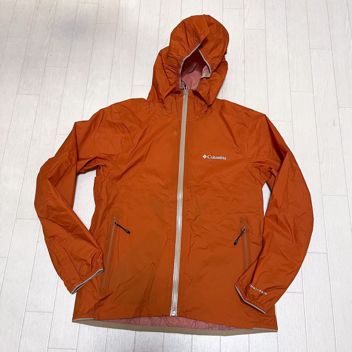 和721★ Columbia OMNI-TECH コロンビア LIGHT CREST ライトクレスト ジップアップ ジャケット アウトドア ライトブラウン レディース拍卖