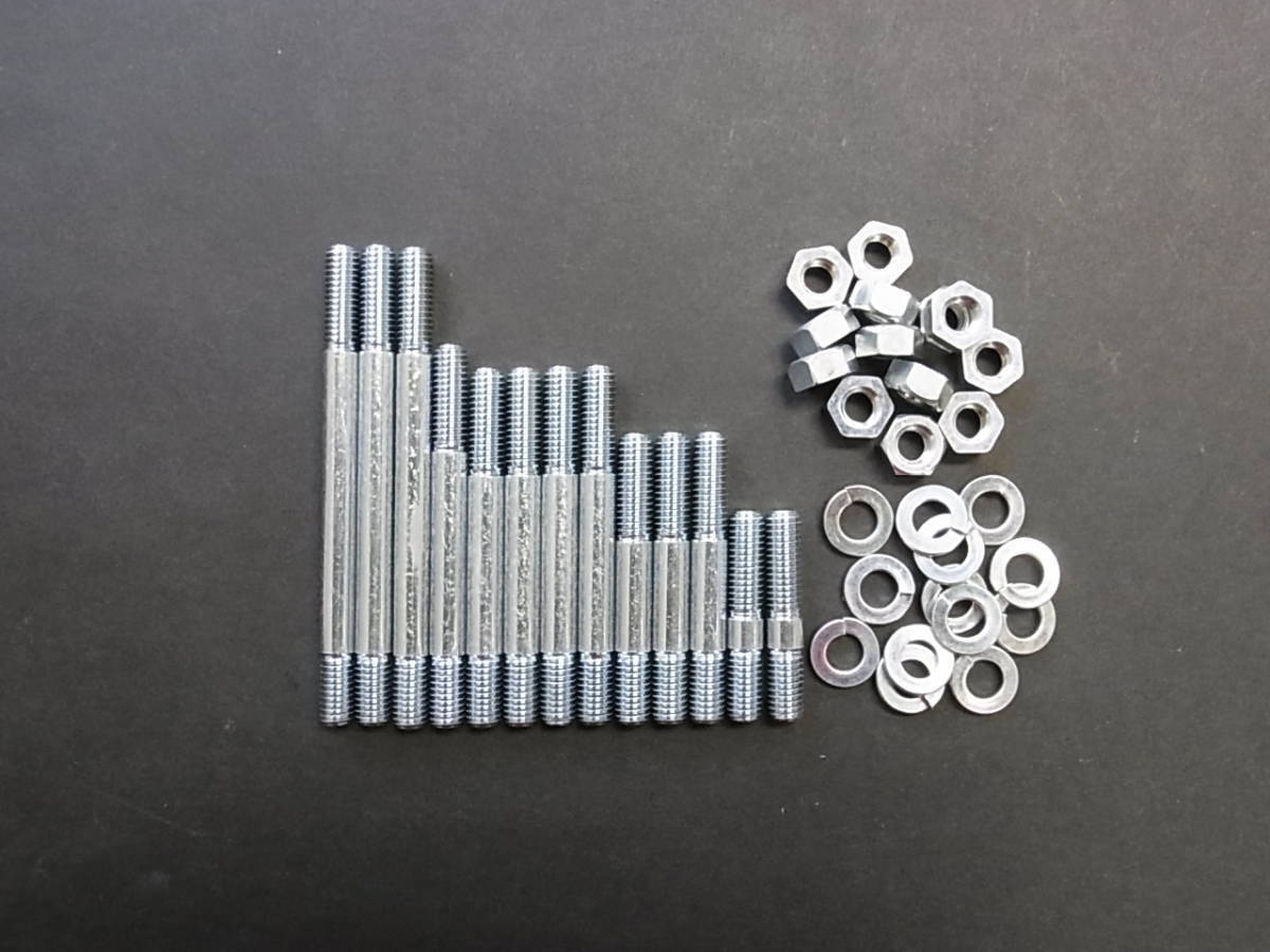 【OUTLINE製品】KH400.KH250.SS350 クランクケース用M6スタッドボルト、ナットセット▲アウトライン製▲KAWASAKI▲拍卖