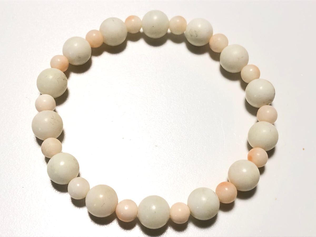 アンティーク 本珊瑚 13.0g デザイン ブレスレット【検/さんご/サンゴ/コーラル】拍卖