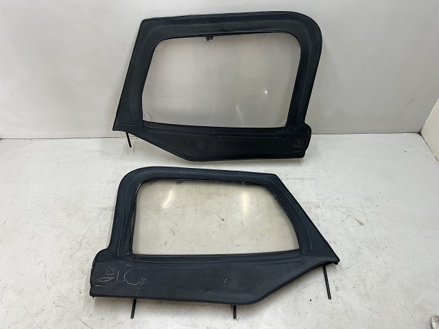 ★ クライスラー ジープ ラングラー TJ 98年 TJ40H ドアガラス 左右セット ソフトトップ用 (在庫No:A40343) (7462) #拍卖