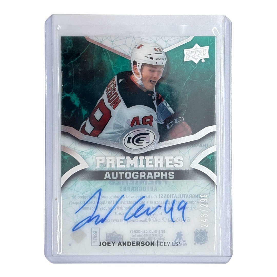 UPPER DECK NHLカード ICE JOEY ANDERSON DEVILS 243/299 #IPA-AN 中古 IT1拍卖
