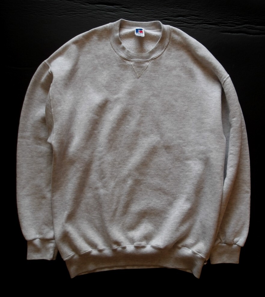 即決 80's 90's ヴィンテージ ラッセル アスレティック 前V 無地 スウェットシャツ ビッグサイズ XLT 米国製 MADE IN USA RUSSELL VINTAGE 拍卖