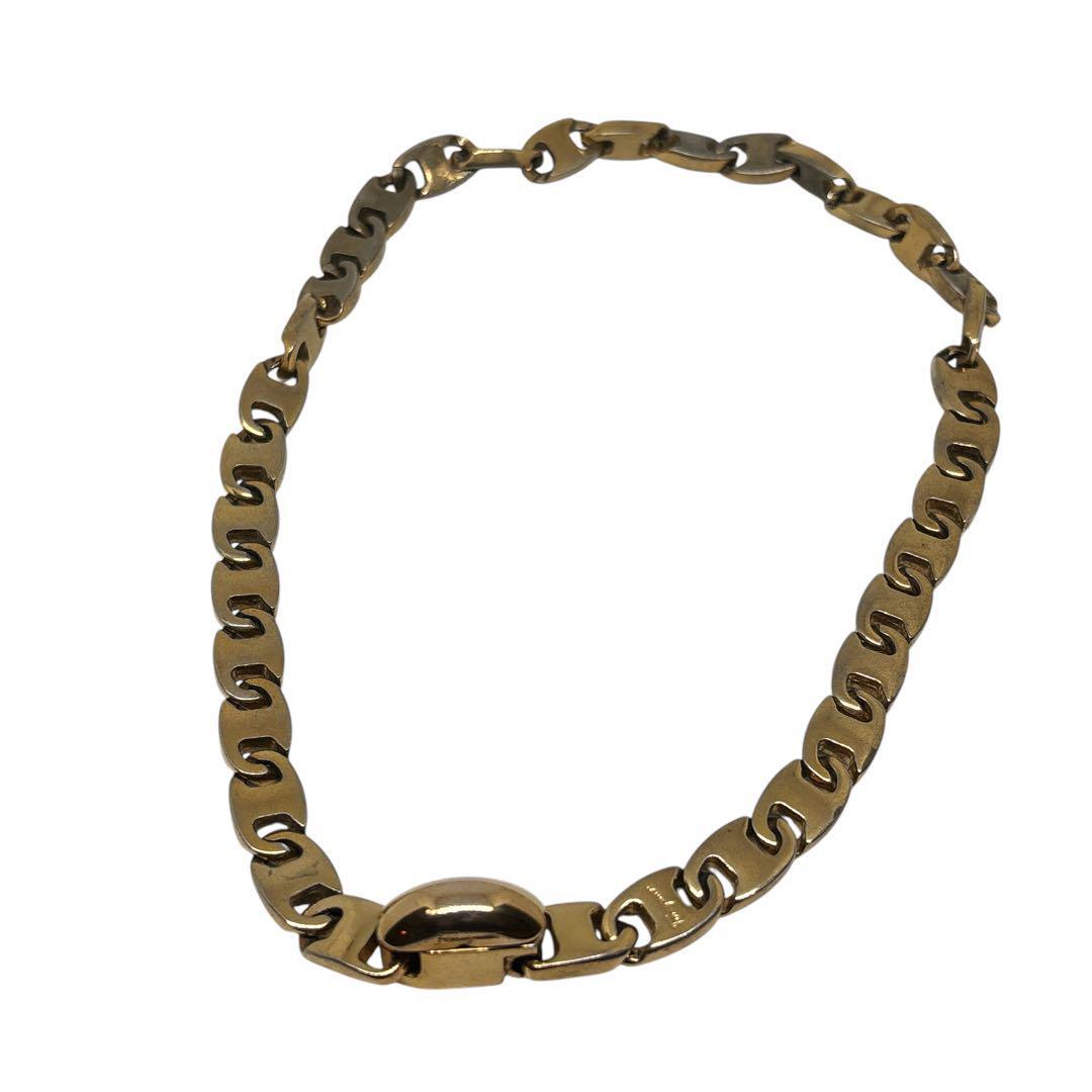 ヴィンテージ アーカイブ サルヴァトーレ フェラガモ Salvatore Ferragamo ネックレス チョーカー チェーン ゴールド ロゴ 金色拍卖