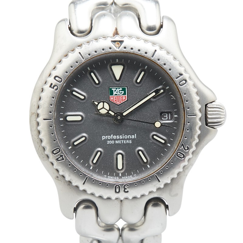 タグホイヤー セル 腕時計 S99.213K クオーツ グレー文字盤 ステンレススチール メンズ TAG HEUER 【中古】拍卖