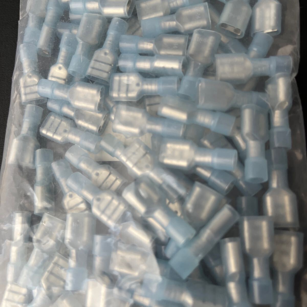 ☆差込型接続端子メス☆差込接続端子メス 青 ブルー 250型 ♯250 100個入り 2袋セット拍卖
