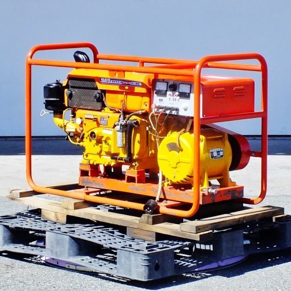 【群馬】9馬力 ディーゼル 発電機 クボタ 単相100V 三相200V G-50E エンジン E9-N 中古 軽油 ポータブル 発動機 電気 電源 電力 コンセント拍卖