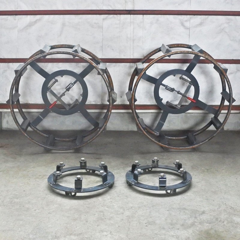 【山形】トラクター用 鉄車輪 6穴 直径 約950mm GL 接地幅 約355mm 代かき トラクター 部品 パーツ かご 車輪 水田 東北 倉庫内保管 中古拍卖