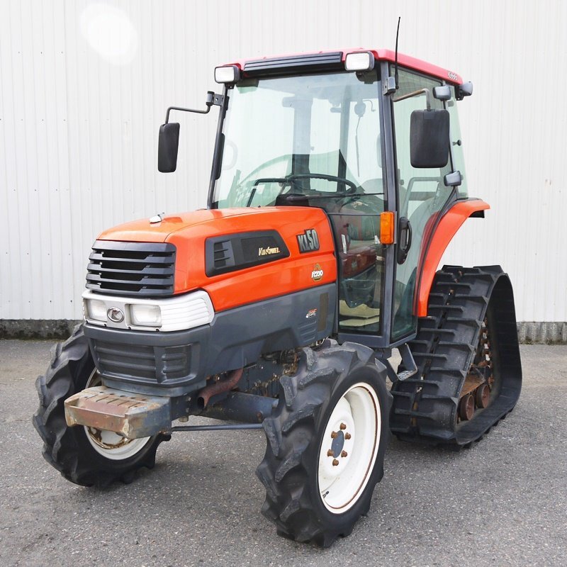 【新潟】クボタ トラクター KL50H 50馬力 車体のみ 要整備 セミクロ クローラ パワステ パワクロ キャビン 正転/逆転PTO 中古 倉庫保管拍卖